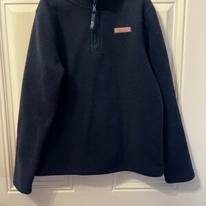 Vineyard Vines Navy Quarter-Zip Fleece Pullover
